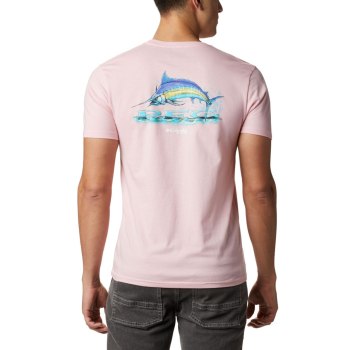 Columbia PFG Scribble Graphic, Camiseta Rosas Para Hombre | 803245-HTE